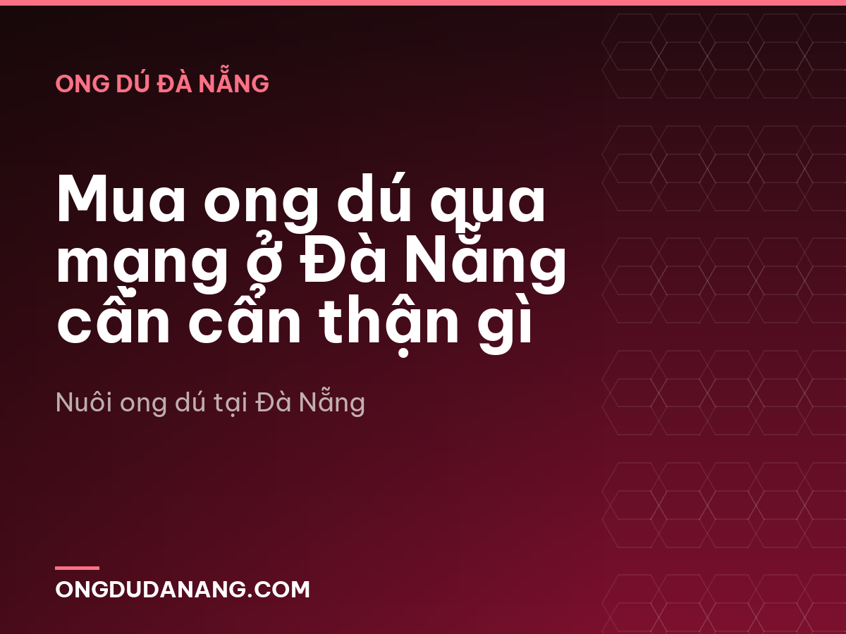 Mua ong dú qua mạng ở Đà Nẵng cần cẩn thận gì